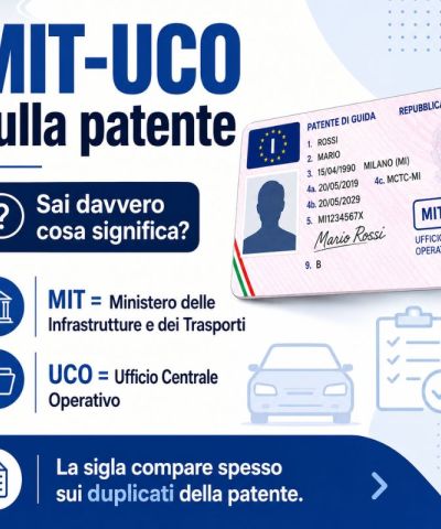 Home 9 MIT-UCO sulla patente: sai davvero cosa significa questa sigla?