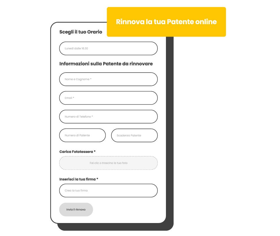 Permette il rinnovo patente online