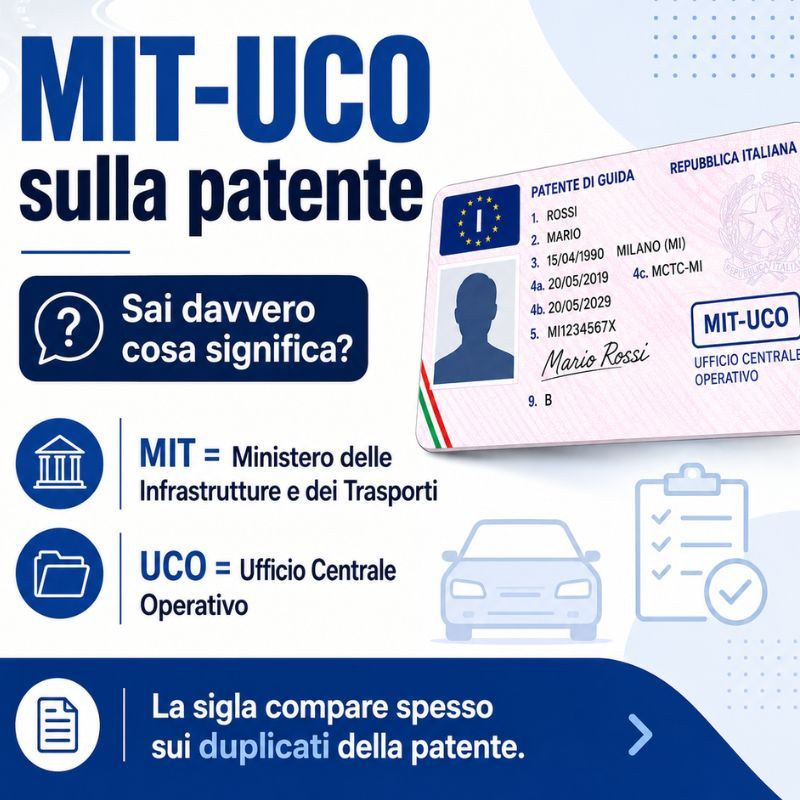 MIT-UCO sulla patente: sai davvero cosa significa questa sigla?