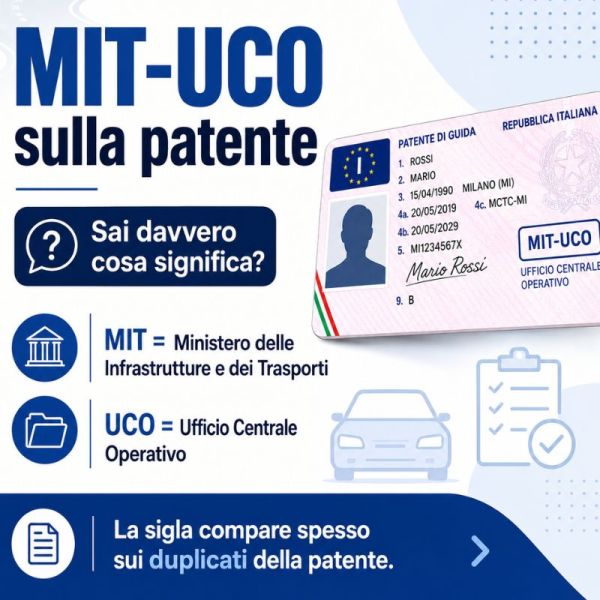 MIT-UCO sulla patente: sai davvero cosa significa questa sigla?